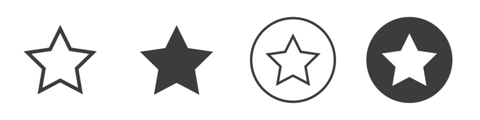 Star icon Simple outline vector logo