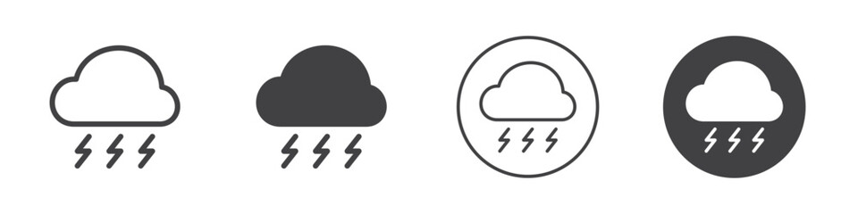 Storm icon Simple outline vector logo