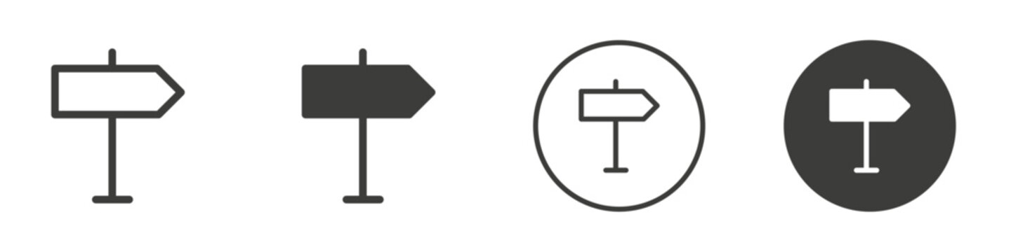 Naklejki Sign post icon Simple outline vector logo