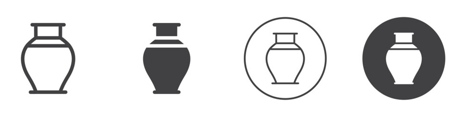 Vase icon Simple outline vector logo