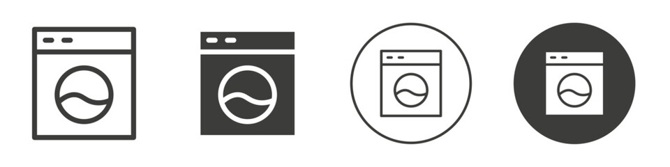 Washing machine icon Simple outline vector logo