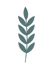 Minimalistic Green Leaf Botanical Illustration for Nature and Eco-Themed Designs