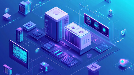 Fototapeta premium Leveraging machine learning and IoT to create self-optimizing production environments in modern smart factories