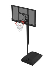 Basketball hoop isolated on white background 3d illustration