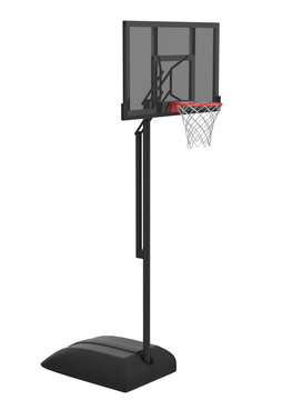 Basketball hoop isolated on white background 3d illustration
