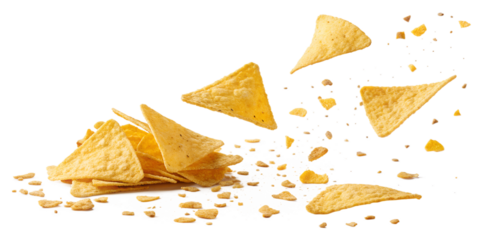 chips and salsa isolated on white background 