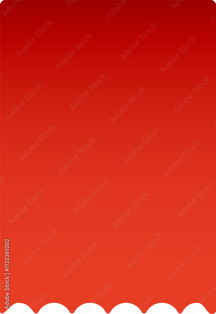 Poster simple yet evocative design featuring a vibrant red gradient background with a contrasting white sca