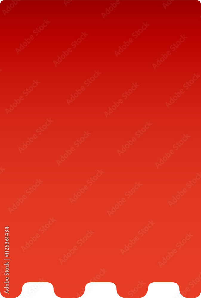 Poster vibrant red backdrop featuring a gradient effect and a distinct white border with rounded edges, cre