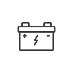 Battery icon Simple outline vector logo