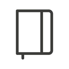 Book icon Simple outline vector logo