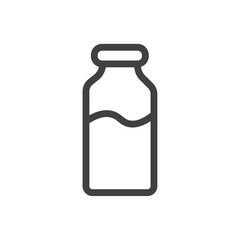 Bottle icon Simple outline vector logo