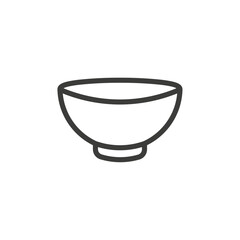 Bowl icon Simple outline vector logo