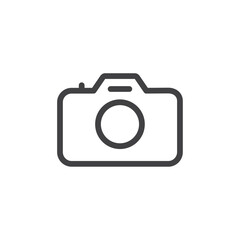 Camera icon Simple outline vector logo