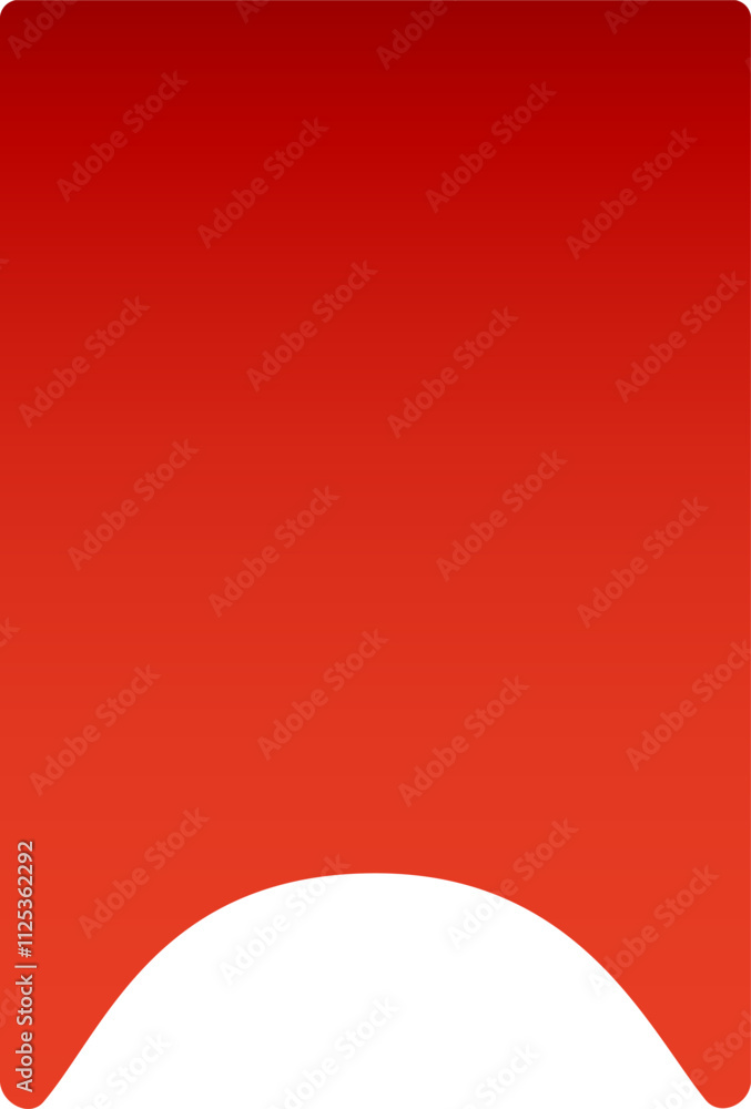 Poster bookmark icon featuring a vibrant red gradient and a distinctive white space at the bottom, creating