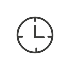 Clock icon Simple outline vector logo