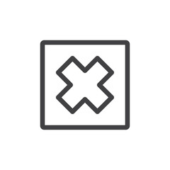 Close icon Simple outline vector logo