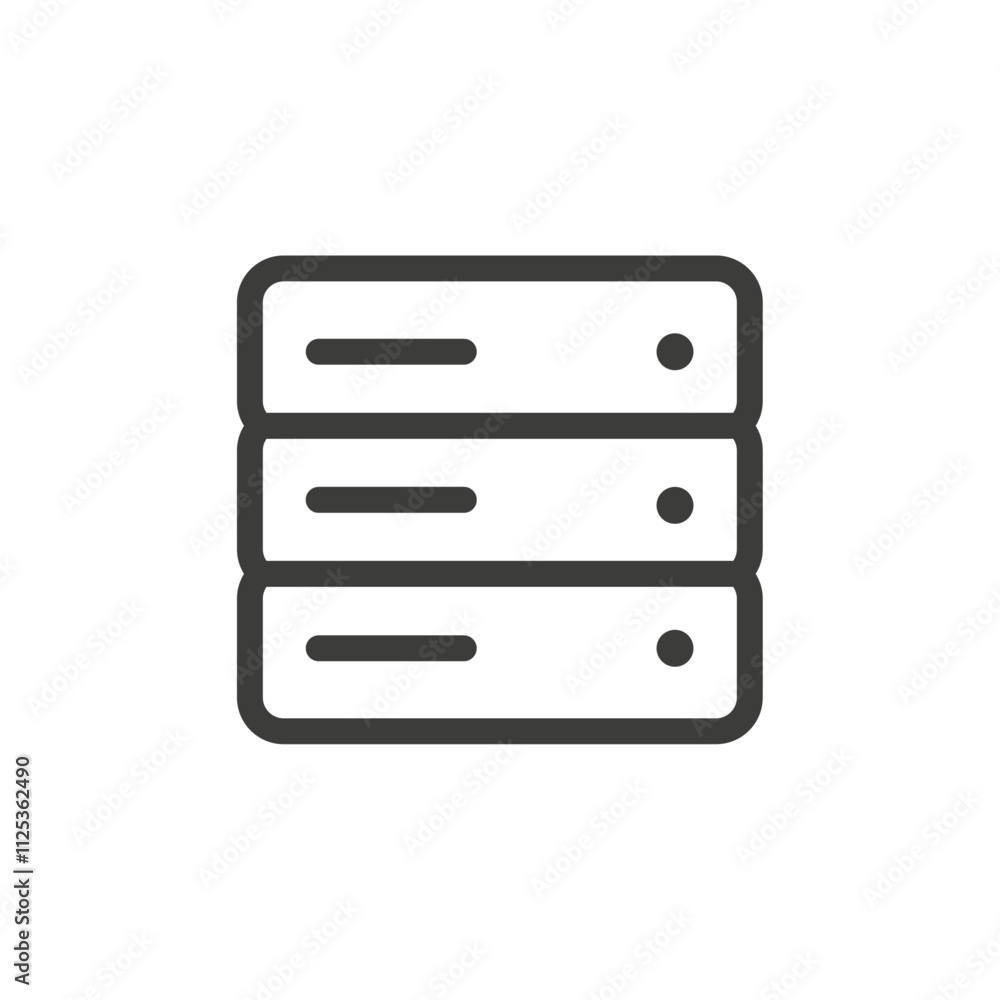Poster database icon simple outline vector logo