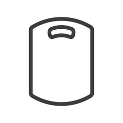 Cutting board icon Simple outline vector logo