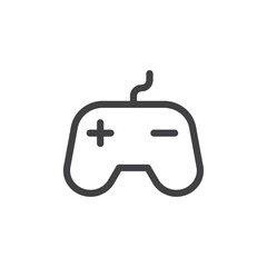 Game console icon Simple outline vector logo