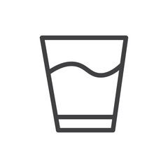 Glass vector icon Simple outline vector logo
