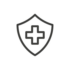 Health insurance icon Simple outline vector logo
