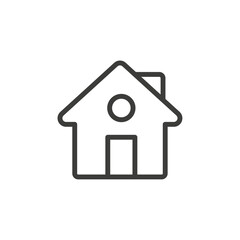 Home icon Simple outline vector logo