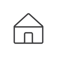 House icon Simple outline vector logo