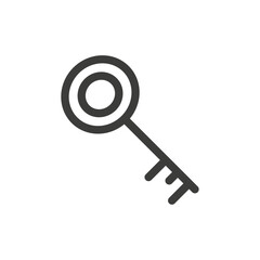 Key icon Simple outline vector logo
