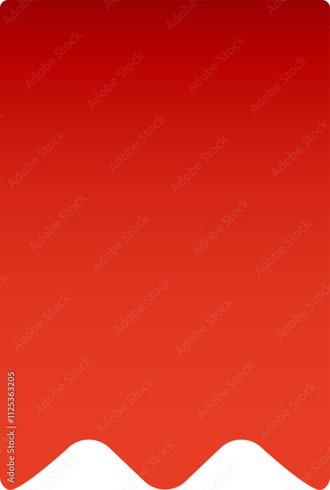Poster red gradient background featuring a wavy white border at the bottom, offering a vibrant and dynamic 