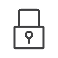 Lock icon Simple outline vector logo