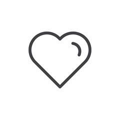 Love icon Simple outline vector logo