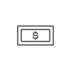 Money icon Simple outline vector logo