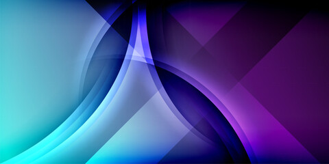 Expressive poster with shadow lines. Features technology, minimalist, and business themes, bright vibrant color schemes