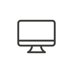 Monitor icon Simple outline vector logo