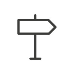 Fototapeta premium Sign post icon Simple outline vector logo