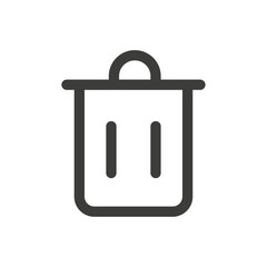 Trash icon Simple outline vector logo