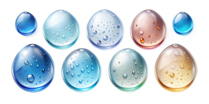 set of blue and white eggs isolated on white background 