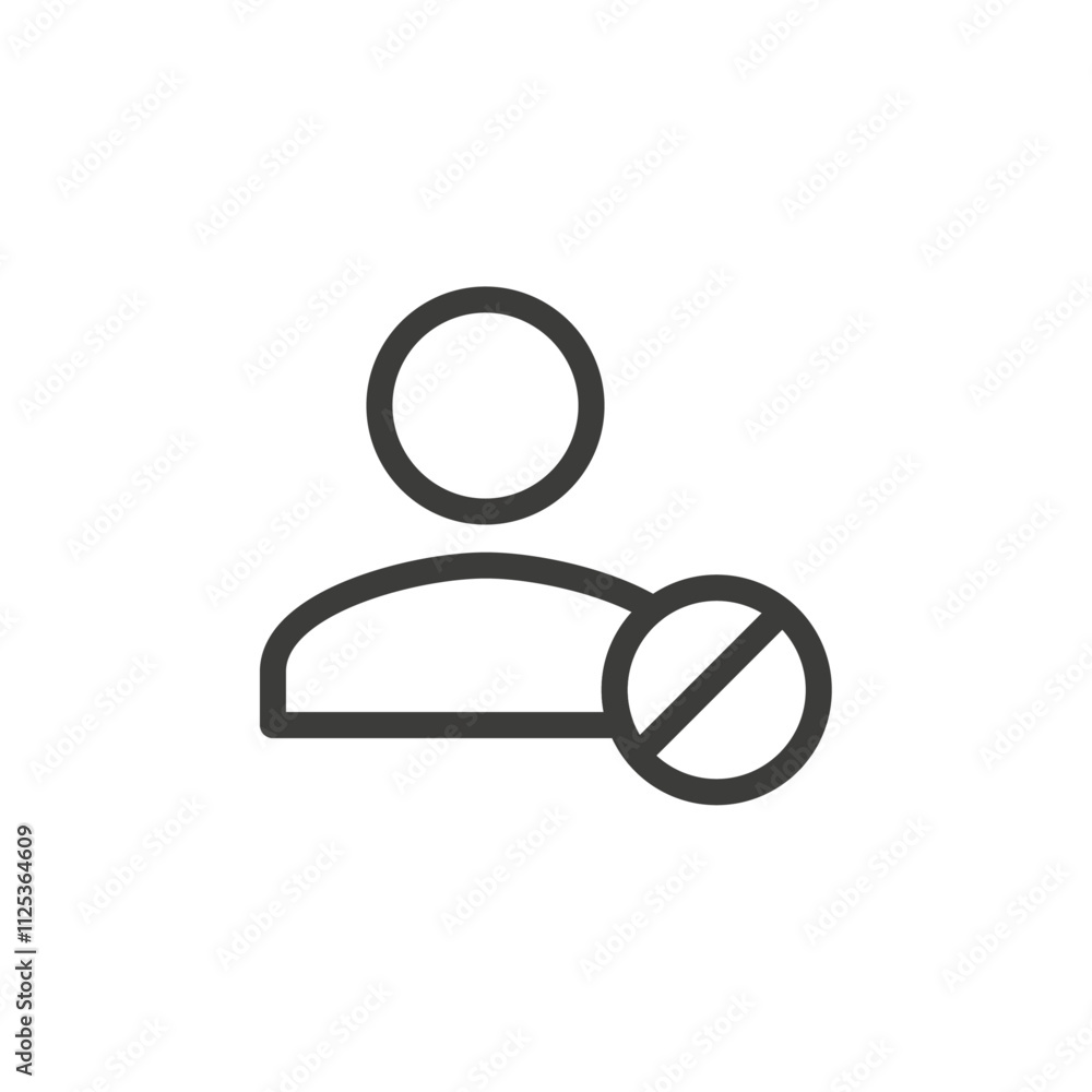 Poster user icon simple outline vector logo