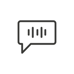 Voice message icon Simple outline vector logo