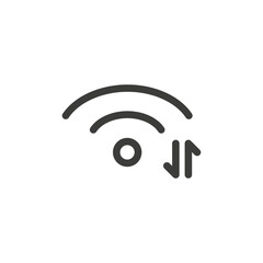 Wifi icon Simple outline vector logo