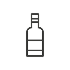 Wine bottle icon Simple outline vector logo