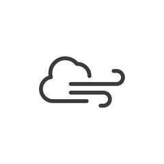 Windy icon Simple outline vector logo