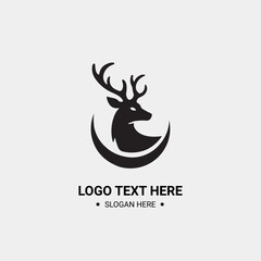 Deer head branding logo icon