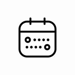 calendar time period icon sign vector