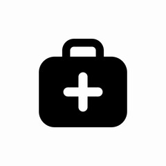 first aid kit solid icon sign vector