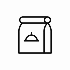 food delivery package icon sign vector