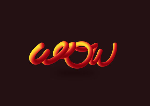 Wow Typography Letter