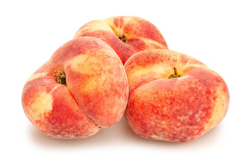 flat peach path isolated on white