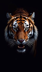 Fototapeta premium Close-Up of Tiger's Intense Gaze, Tiger