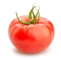 pink tomato path isolated on white